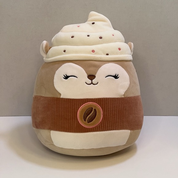 Squishmallow Reza the latte coffee squirrel plush 9" - Picture 1 of 9